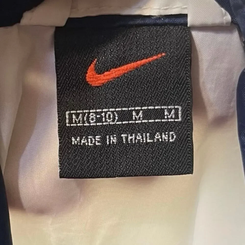 VTG 90s Nike Running Zip Up Vest Reflective Strips Size M Blue Colorblock Sport - Picture 4 of 5